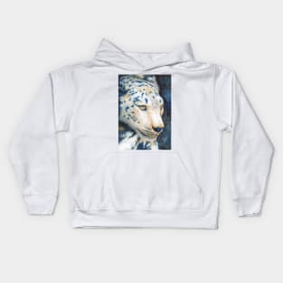 Cosmic Snow Leopard Kids Hoodie